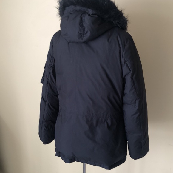 Ann Taylor loft down filled puffer with faux fur hood - Picture 4 of 6